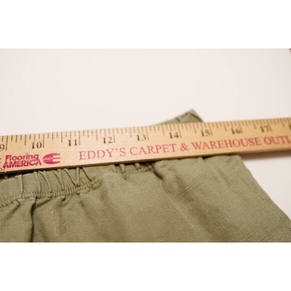 J. Jill M Petite Linen light green pants elastic waist pull on - Picture 6 of 7